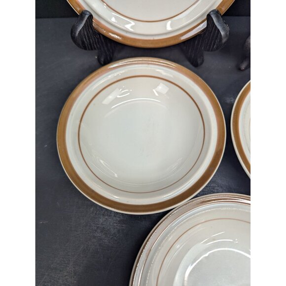 Brown Monterrey Stoneware By MSI Japan Replacement 2 Bread Plate 3 Berry Bowls - Picture 4 of 10